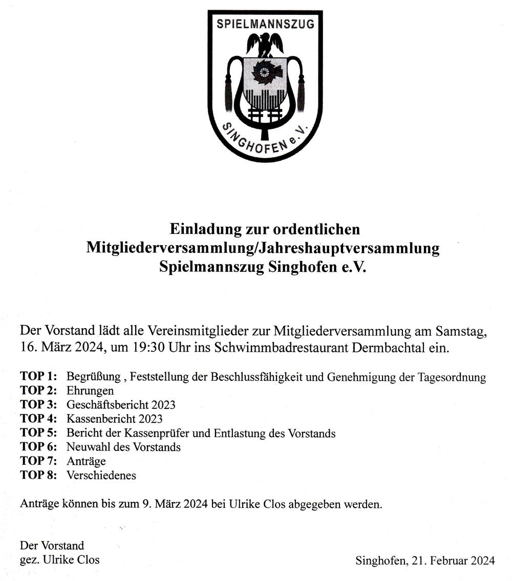 Mitgliederversammlung 2024