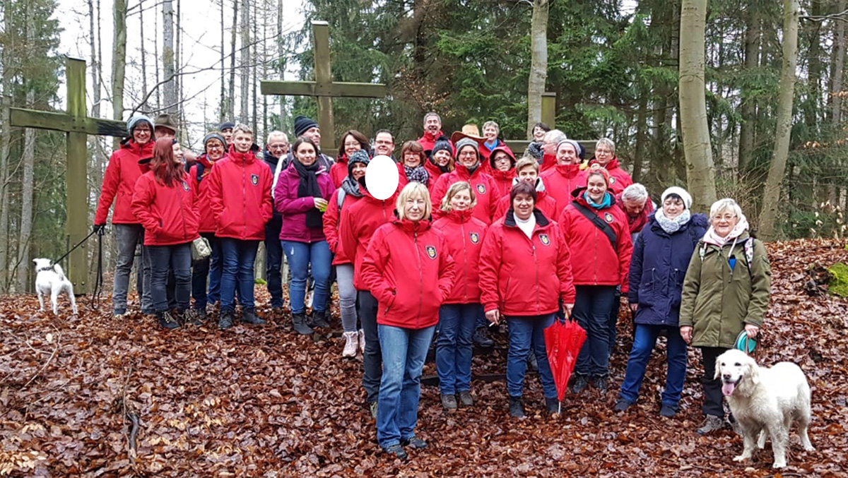 Gruppenfoto während der Winterwanderung 2020